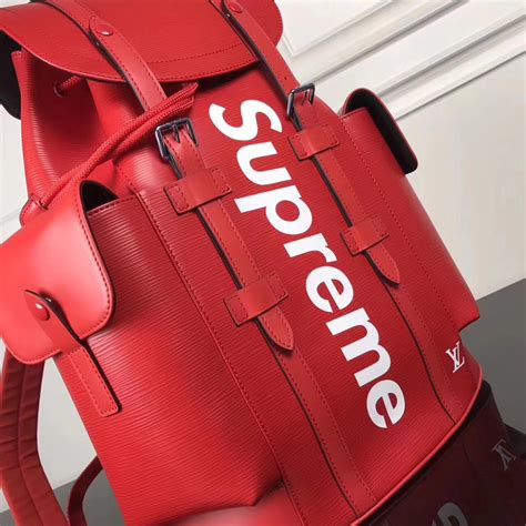 louis vuitton supreme red backpack replica|Louis Vuitton supreme raincoat.